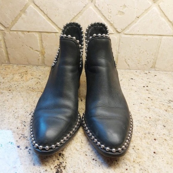 Alexander Wang Kori Studded Booties Leather Black - Picture 8 of 8